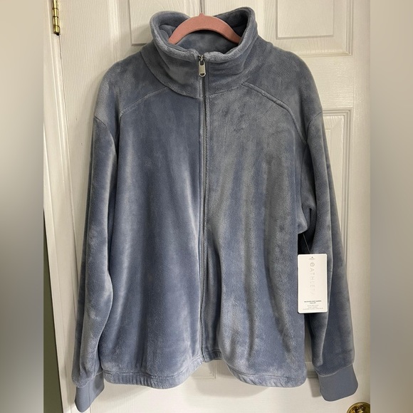 Athleta Recover Cozy Karma Full Zip Up in Ice Blue XL NEW - Picture 1 of 8